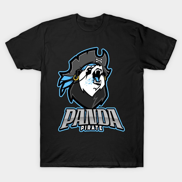 Panda Pirate T-Shirt by Dog Lovers Store